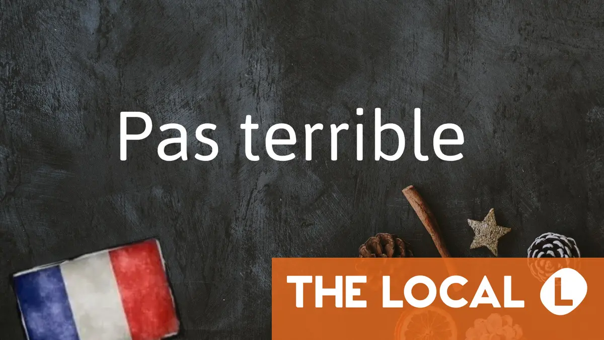 French Expression of the Day: Pas terrible