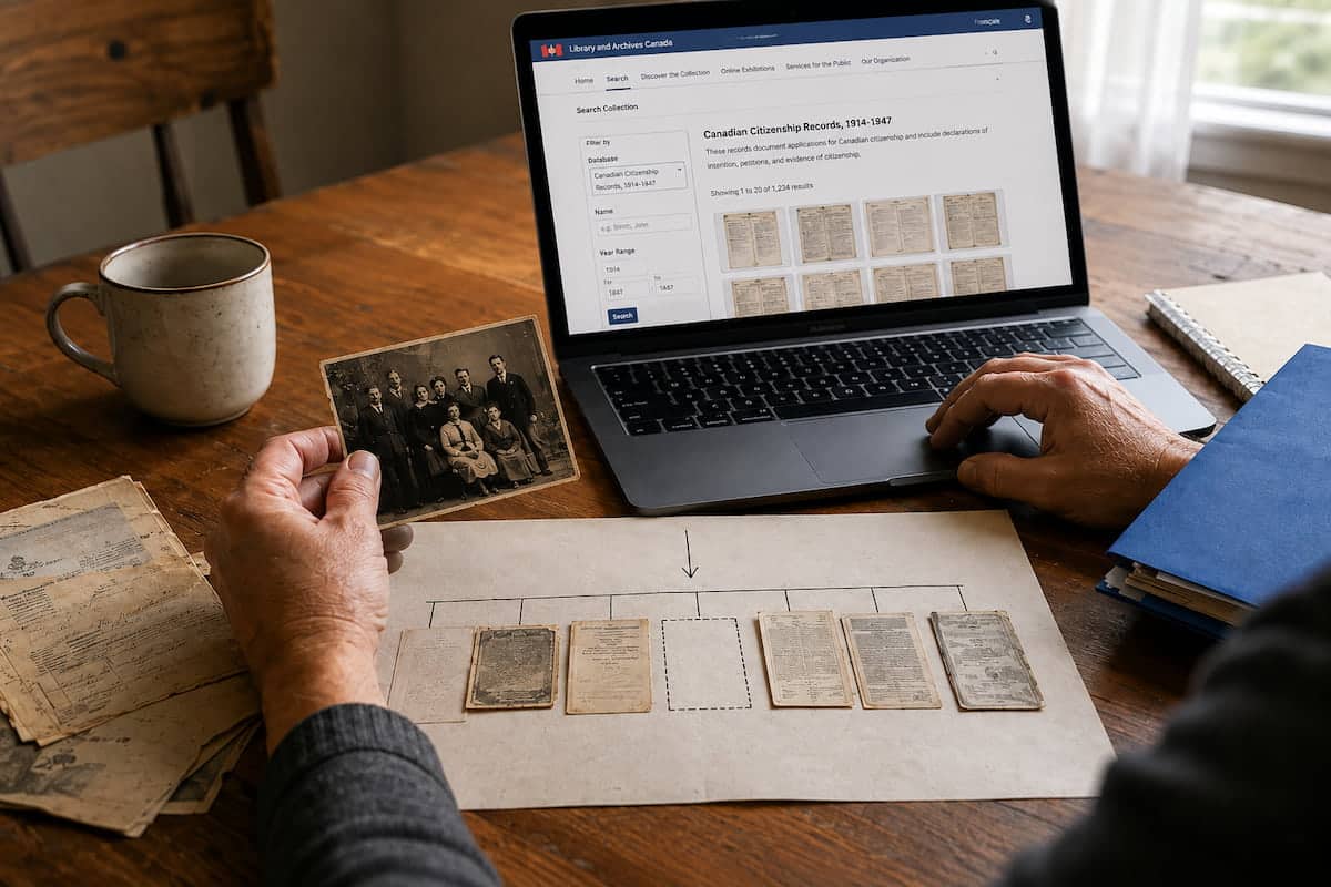 Your citizenship by descent claim needs proof your ancestor was naturalized. This free list may hold it