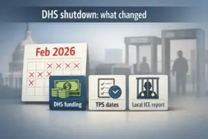 DHS shutdown and immigration: TPS shifts plus SF ICE actions this week